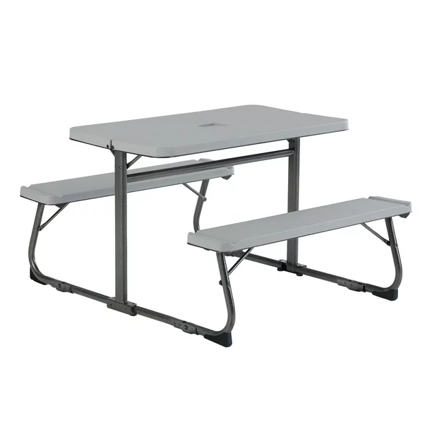 Your Zone Folding Kid-s Activity Table with Gray Texture Surface. Steel and Plastic. 33.11″ x 40.94″ x 21.85″