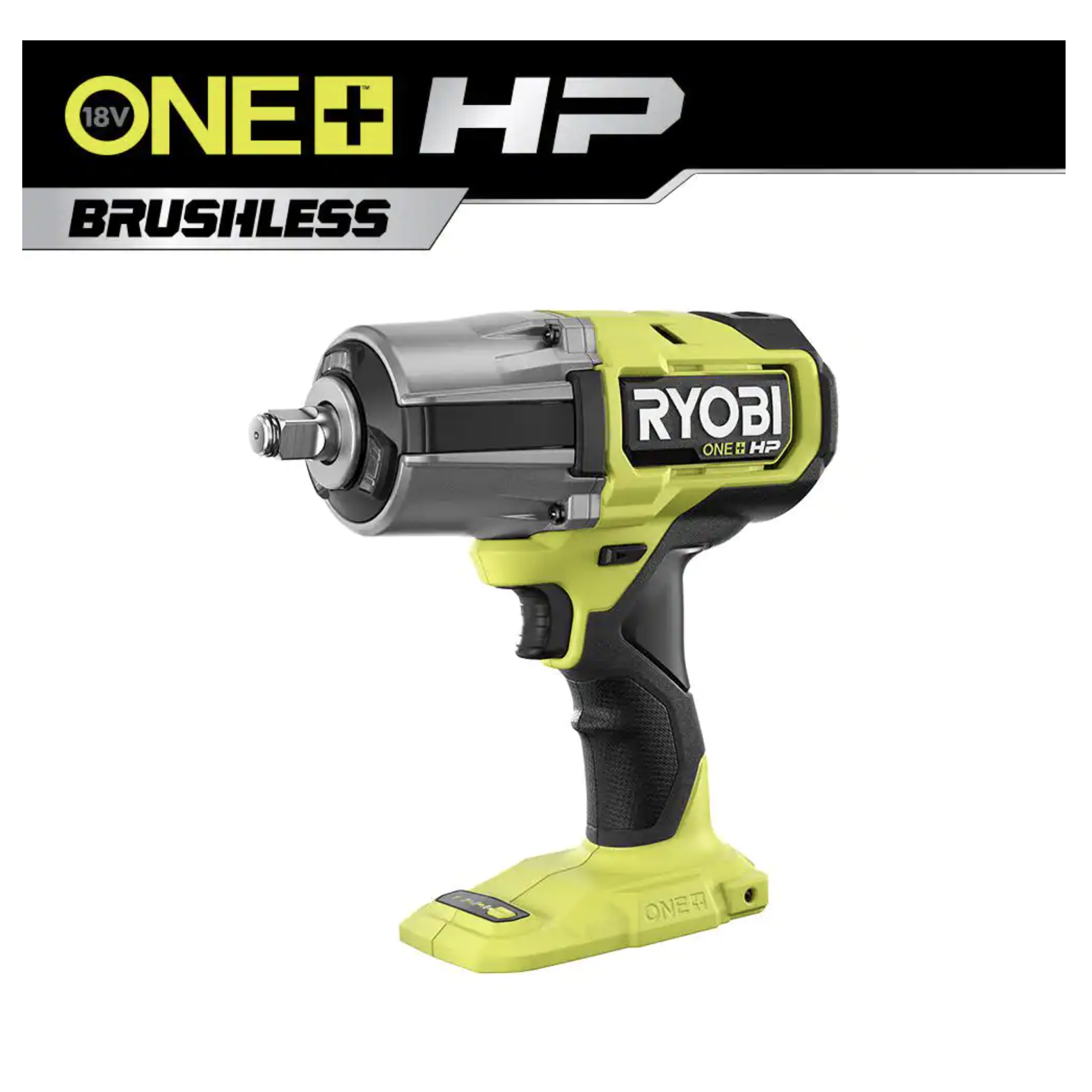 Ryobi One+ HP 18V Brushless Cordless 4-Mode 1/2 in. High Torque Impact Wrench. Tool Only (PBLIW01B)