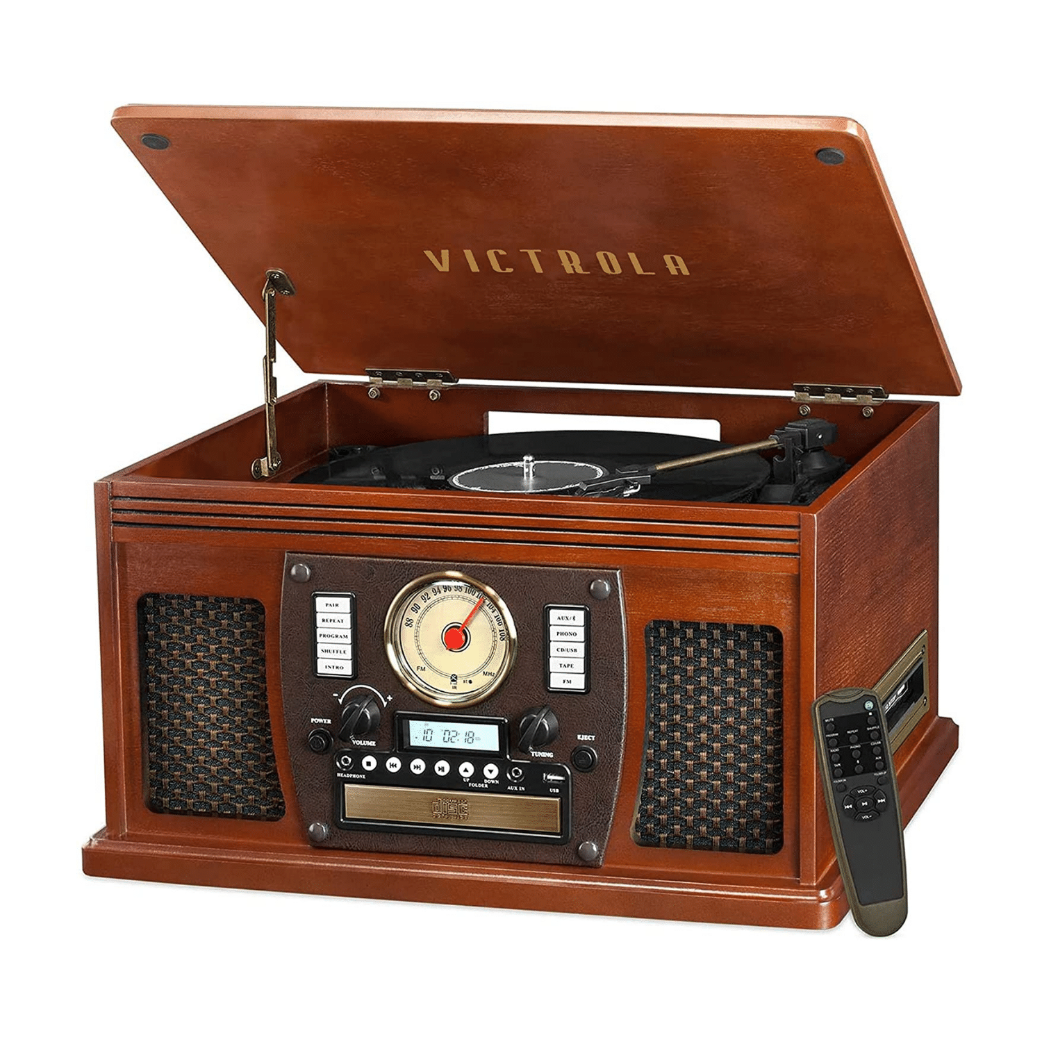Victrola 8-in-1 Classic Bluetooth Record Player With USB Encoding & 3-Speed Turntable