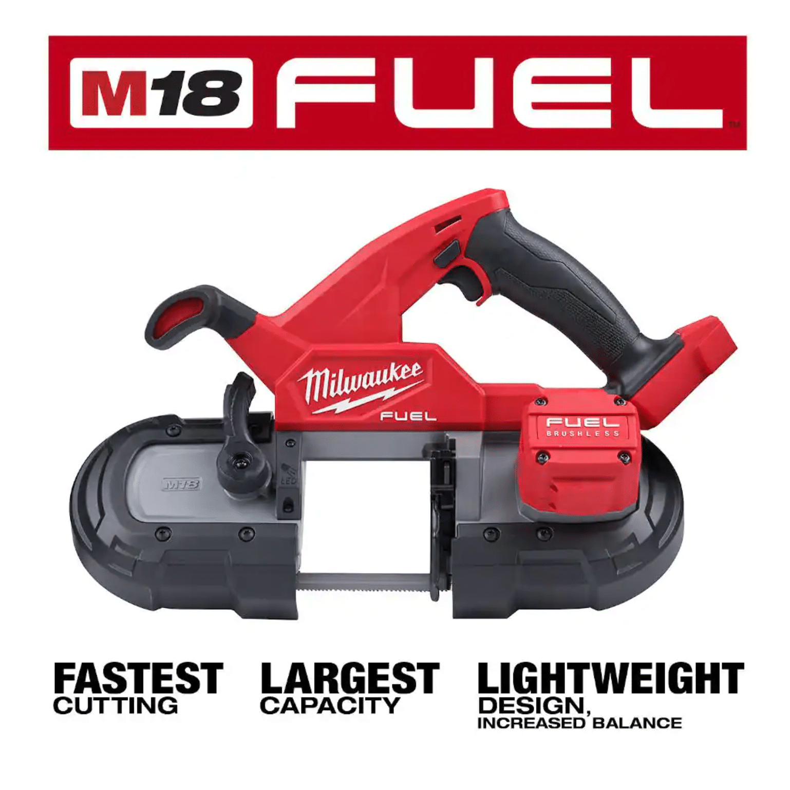 Milwaukee M18 Fuel 18-Volt Lithium-Ion Brushless Cordless Compact Bandsaw. Tool-Only (2829-20)