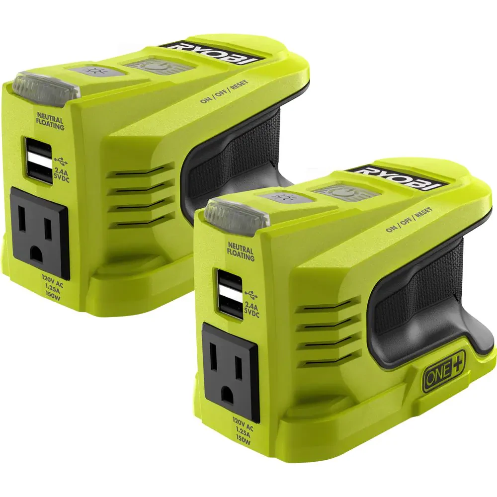 Ryobi (2) 150-Watt Battery Powered Inverter For ONE+ 18V Battery