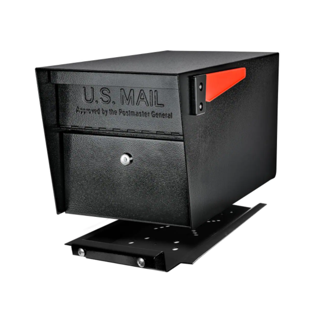Mail Boss Mail Manager PRO Locking Post Mount Mailbox with High Security Reinforced Patented Locking System. Black