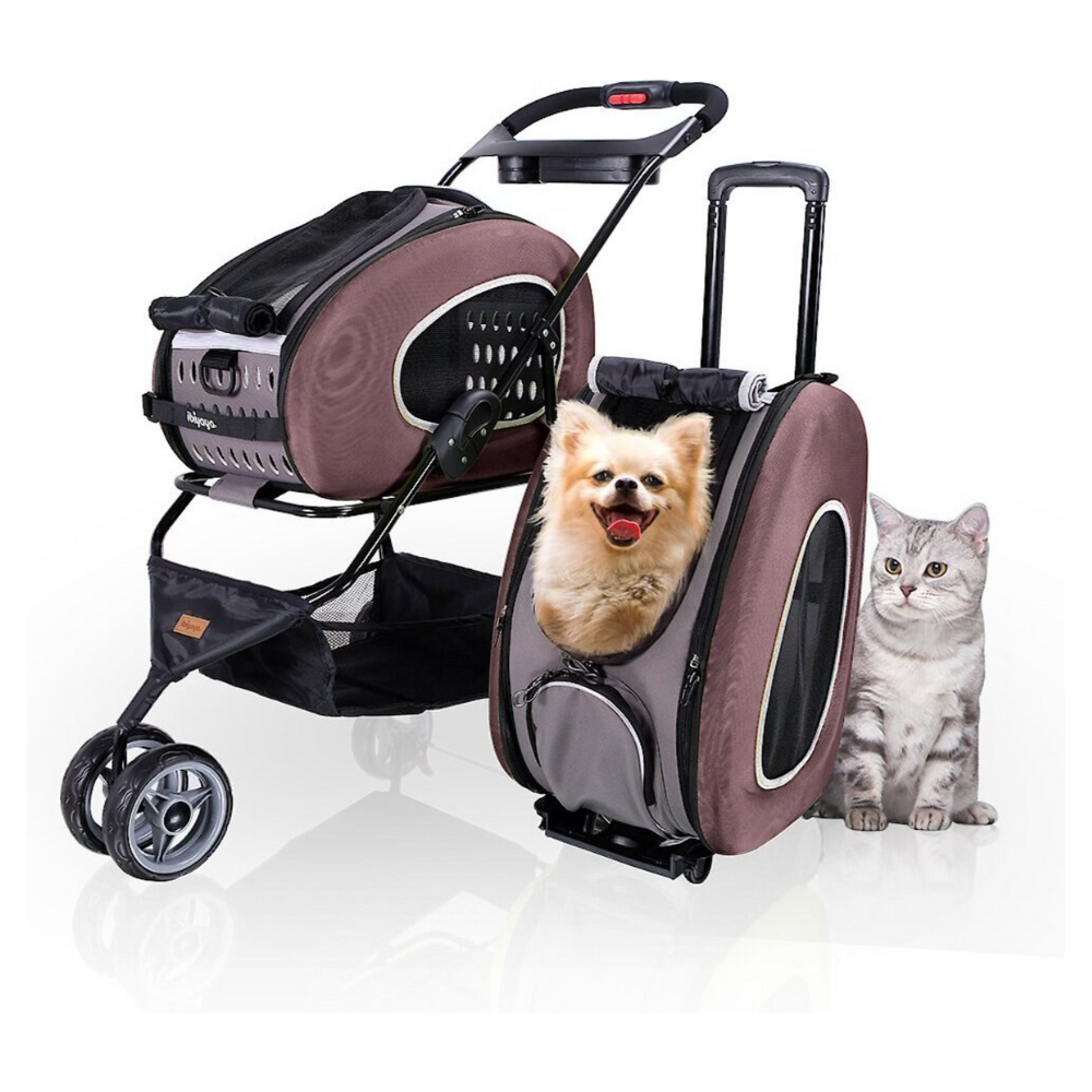 Ibiyaya 5-in-1 Combo EVA Airline-Approved Dog & Cat Carrier & Stroller