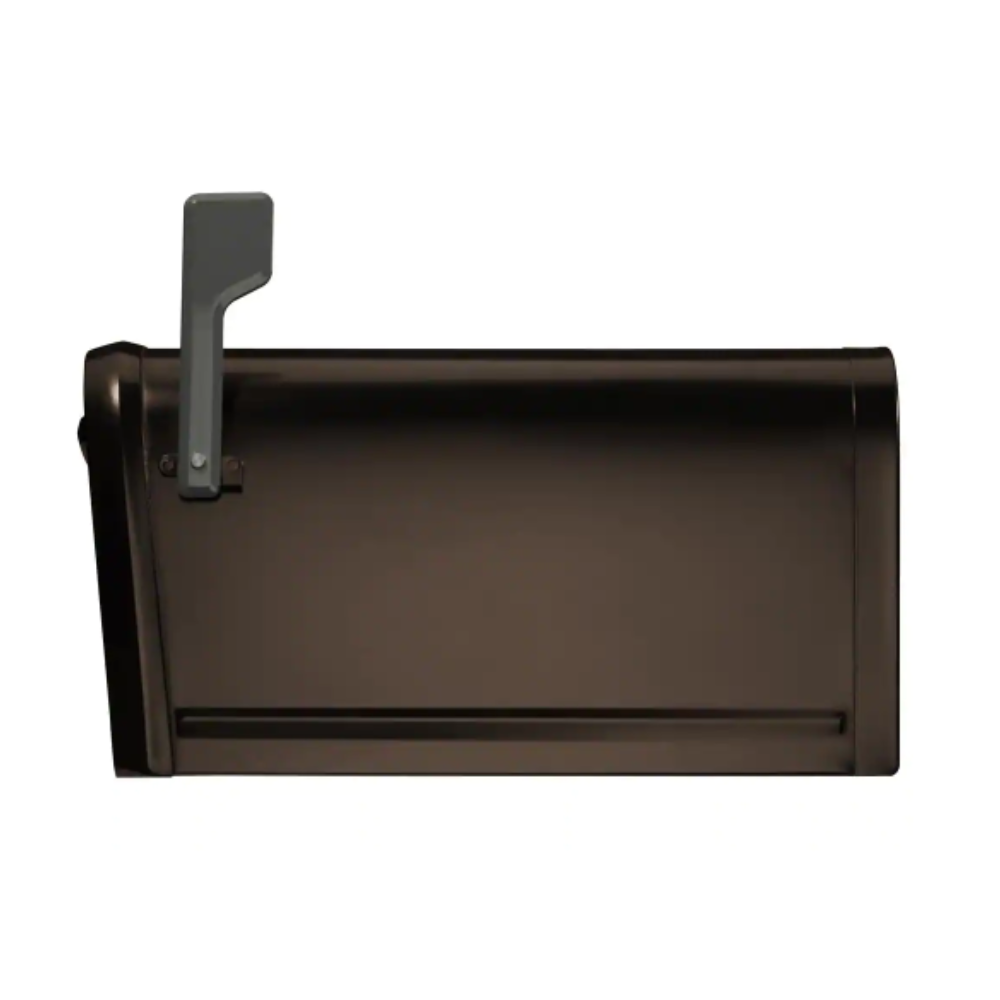Architectural Mailboxes Oasis 360 Rubbed Bronze. Large. Steel. Locking Parcel Mailbox with 2-Access Doors and Graphite Flag