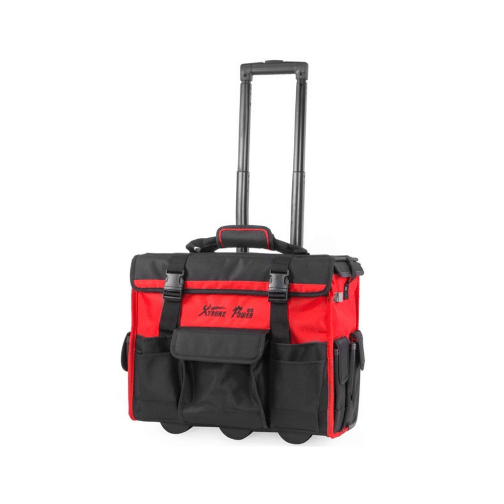 XtremepowerUS 18″ Portable Rolling Tool Bag Storage Organizer with Wheels