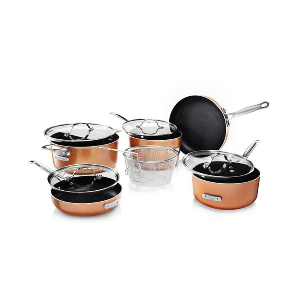 Gotham Steel Stackmaster Nonstick Aluminum 10 Piece Cookware Set