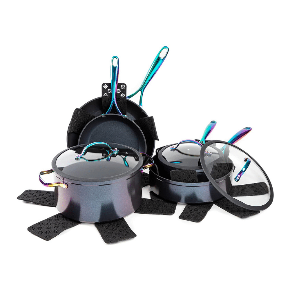 Thyme & Table 12-Piece Cookware Set. Rainbow