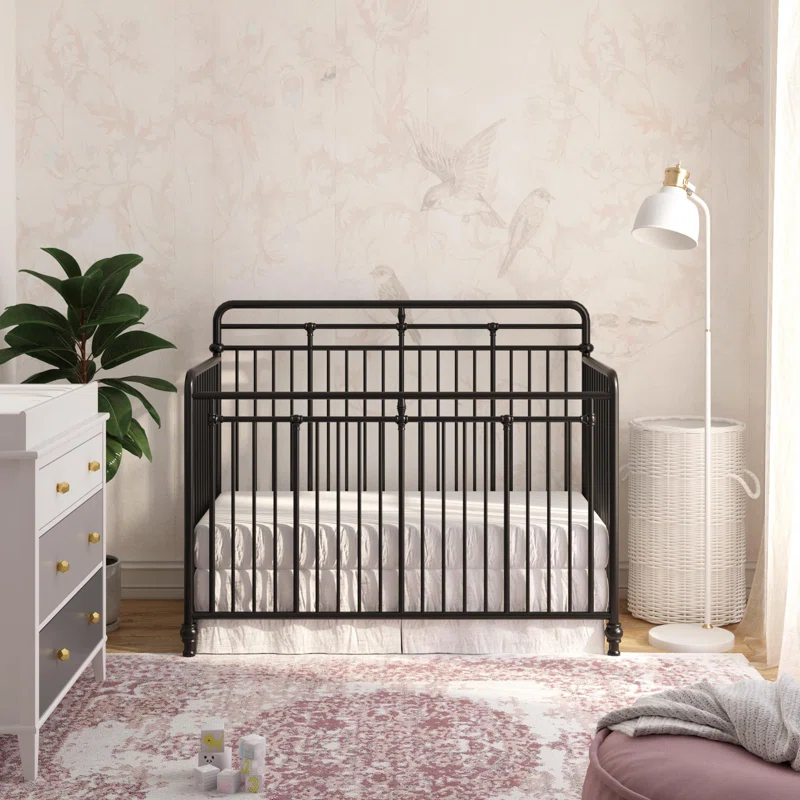 Little Seeds Monarch Hill 3-in-1 Convertible Crib. 5717872COM. Black