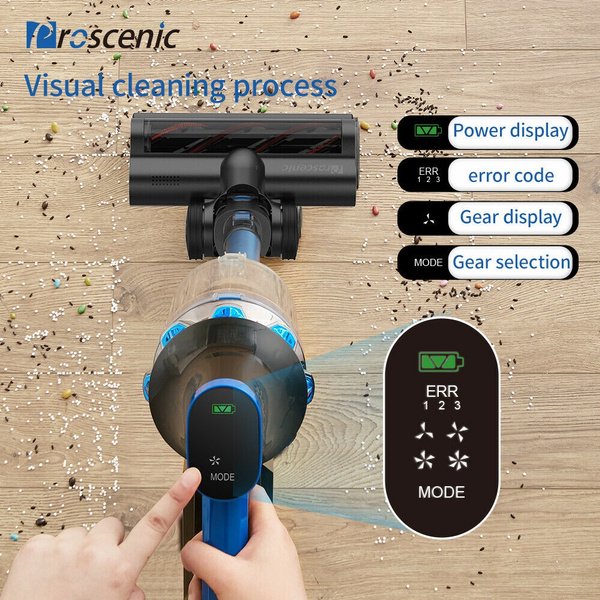 Proscenic P10 Cordless Handheld Stick Vacuum Cleaner. 23KPa Powerful Suction