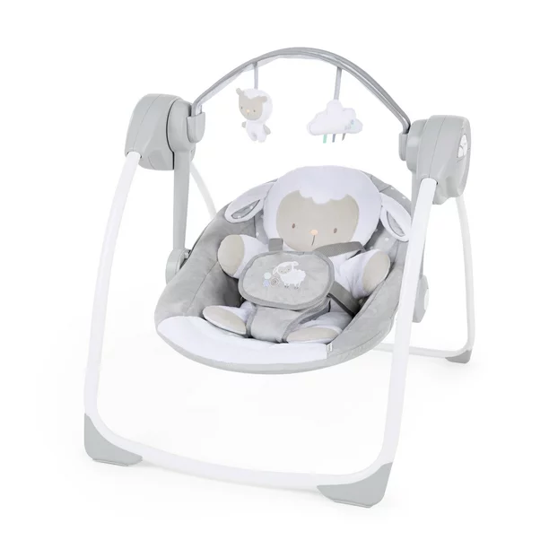 Ingenuity Soothe ‘n Delight 6-Speed Portable Baby Swing with Music. Cuddle Lamb (Unisex)