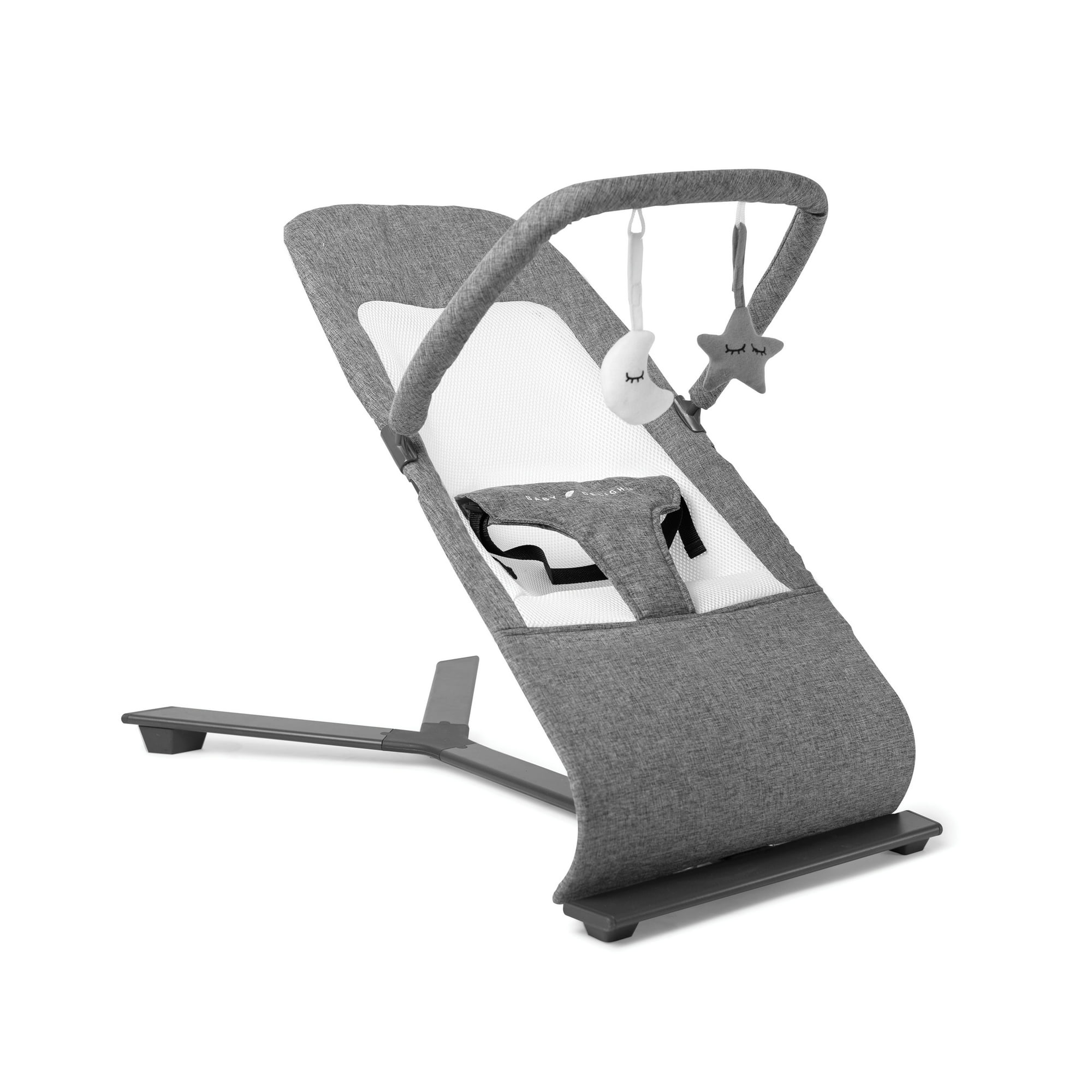Baby Delight Go With Me Alpine - Deluxe Portable Bouncer in Charcoal Tweed