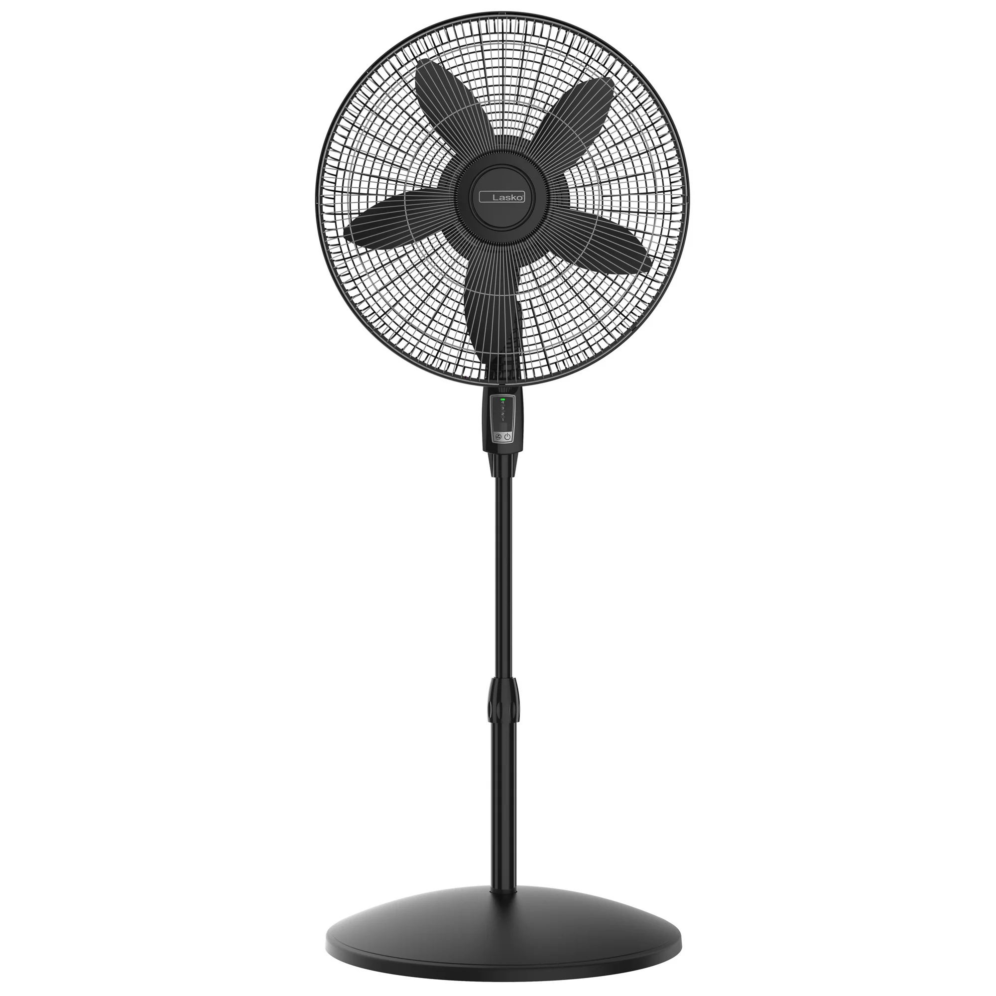 Lasko S18605 18″ Oscillating 4-Speed Large Room Pedestal Fan with Remote Control. Black