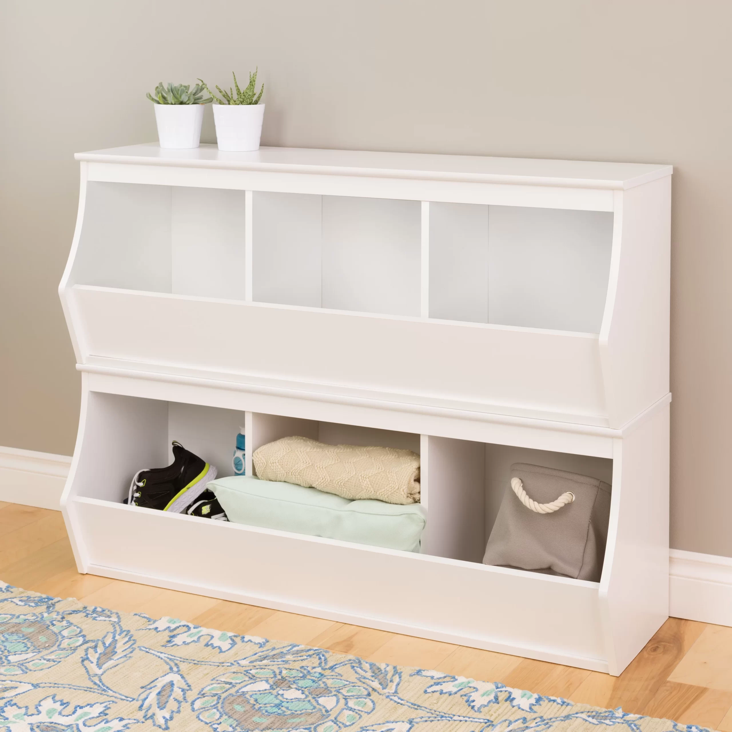 Harriet Bee Briyona Manufactured Wood Toy Organizer. White