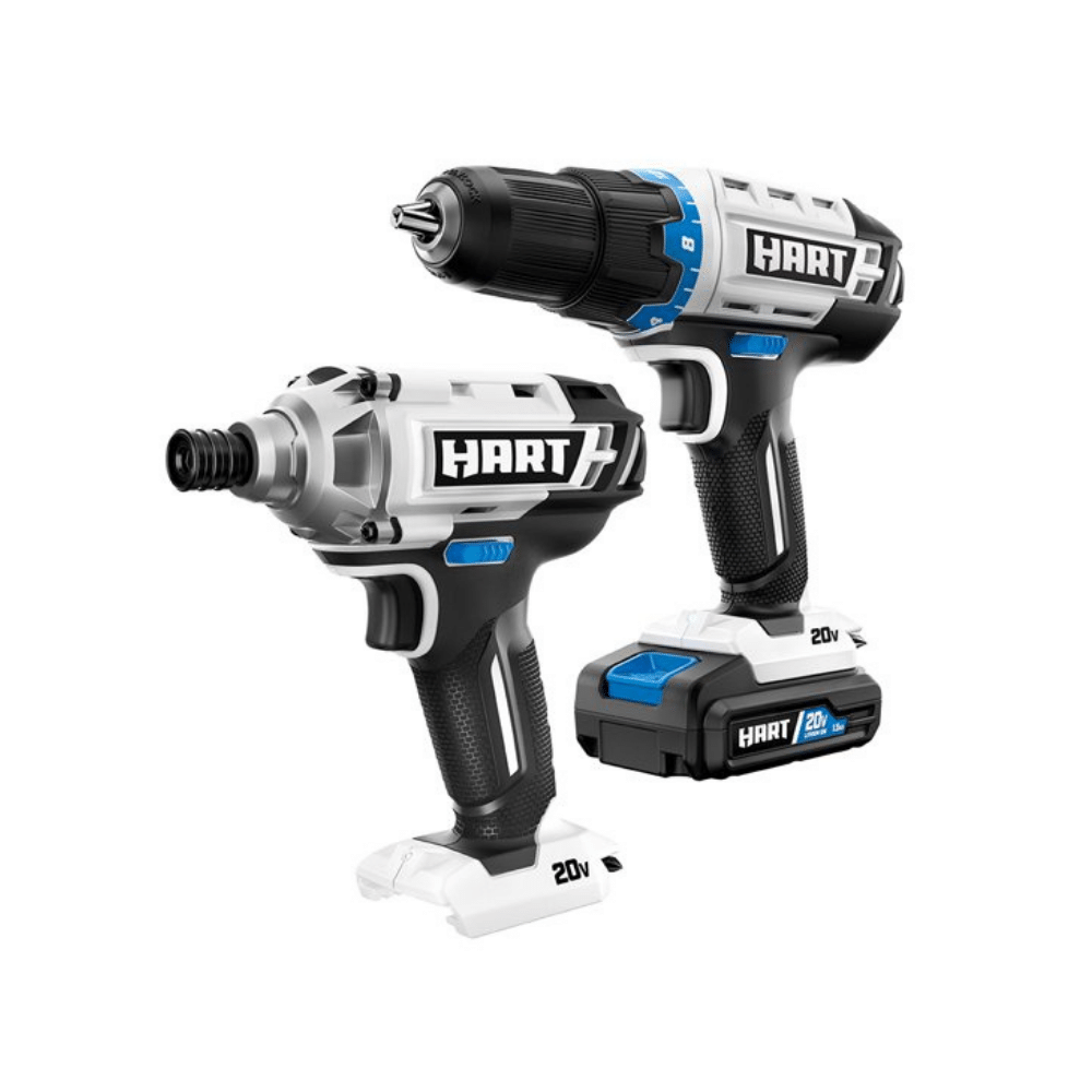 Hart 20-Volt Cordless 2-Piece 1/2-Inch Drill And Impact Driver Combo Kit
