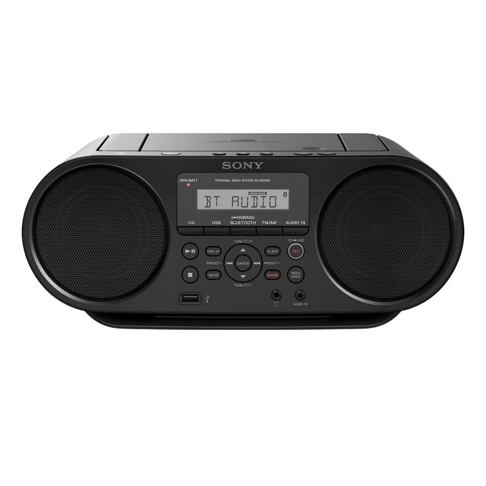 Sony Bluetooth CD/Radio Boombox. Black. ZS-RS60BT