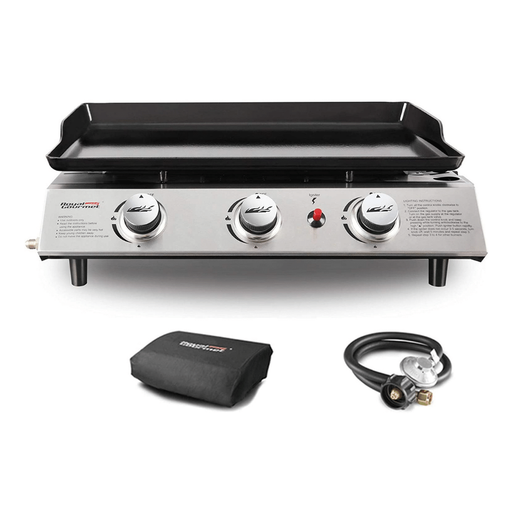 Royal Gourmet PD1300 3-Burner 26.400-BTU Portable Gas Grill Griddle. Outdoor Camping