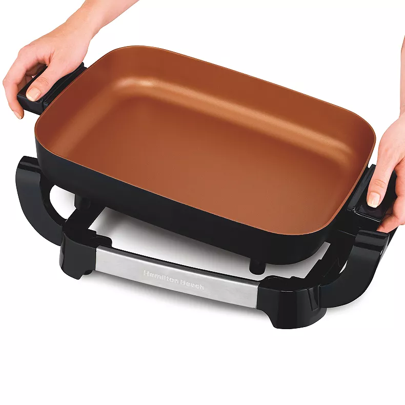 Hamilton Beach Copper Ceramic Skillet with Removable Pan