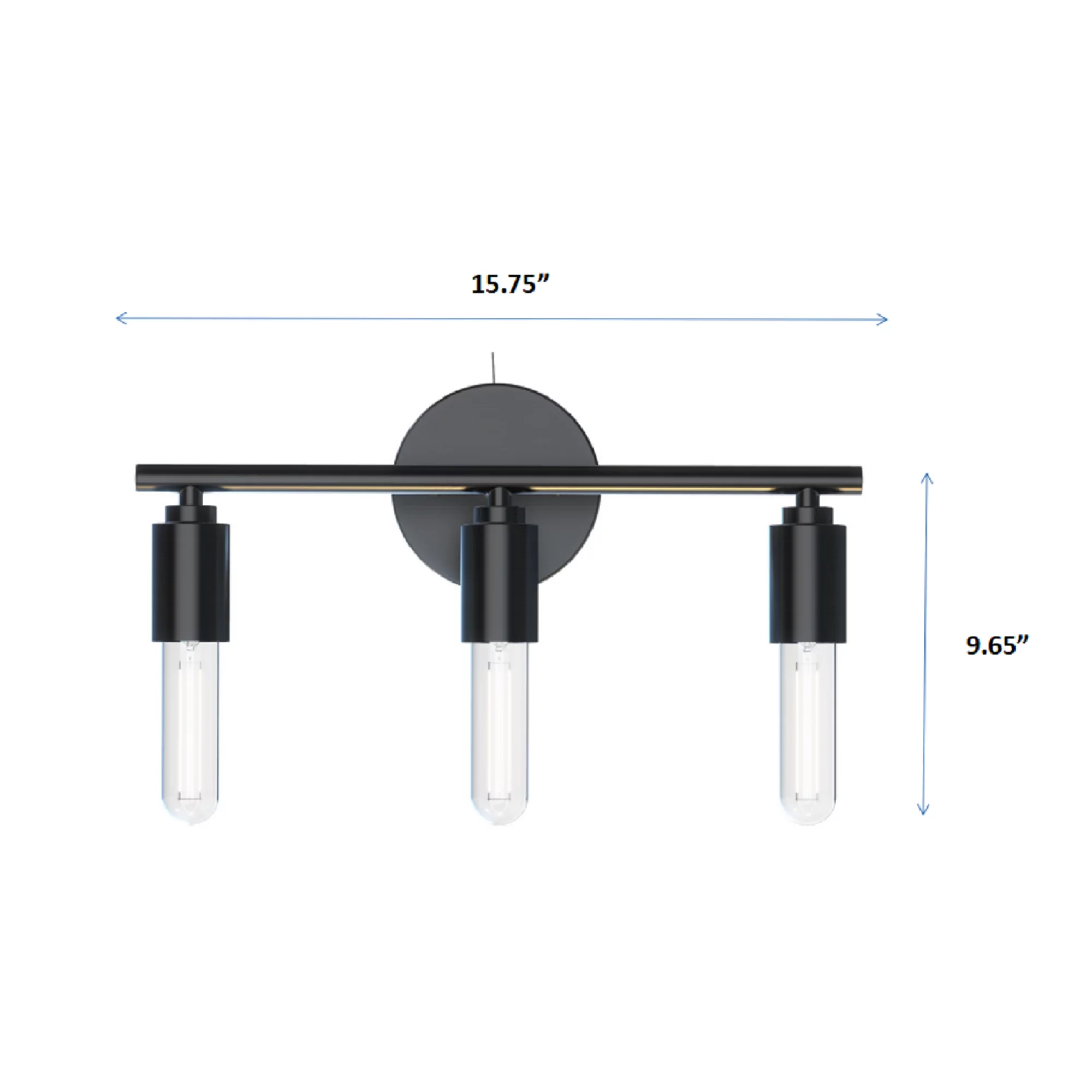 Better Homes & Garden 3 Light Vanity Light. Matte Black