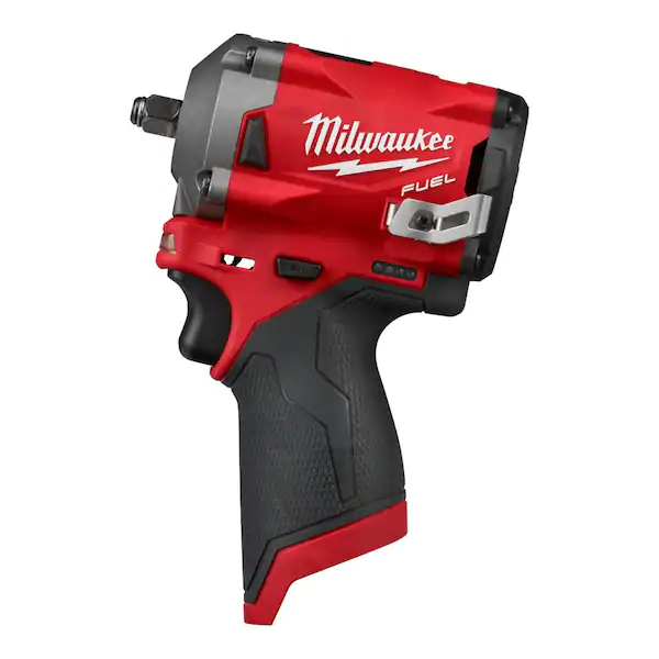 Milwaukee M12 FUEL 12V Lithium-Ion Brushless Cordless Stubby 3/8 in. Impact Wrench. Tool-Only (2554-20)