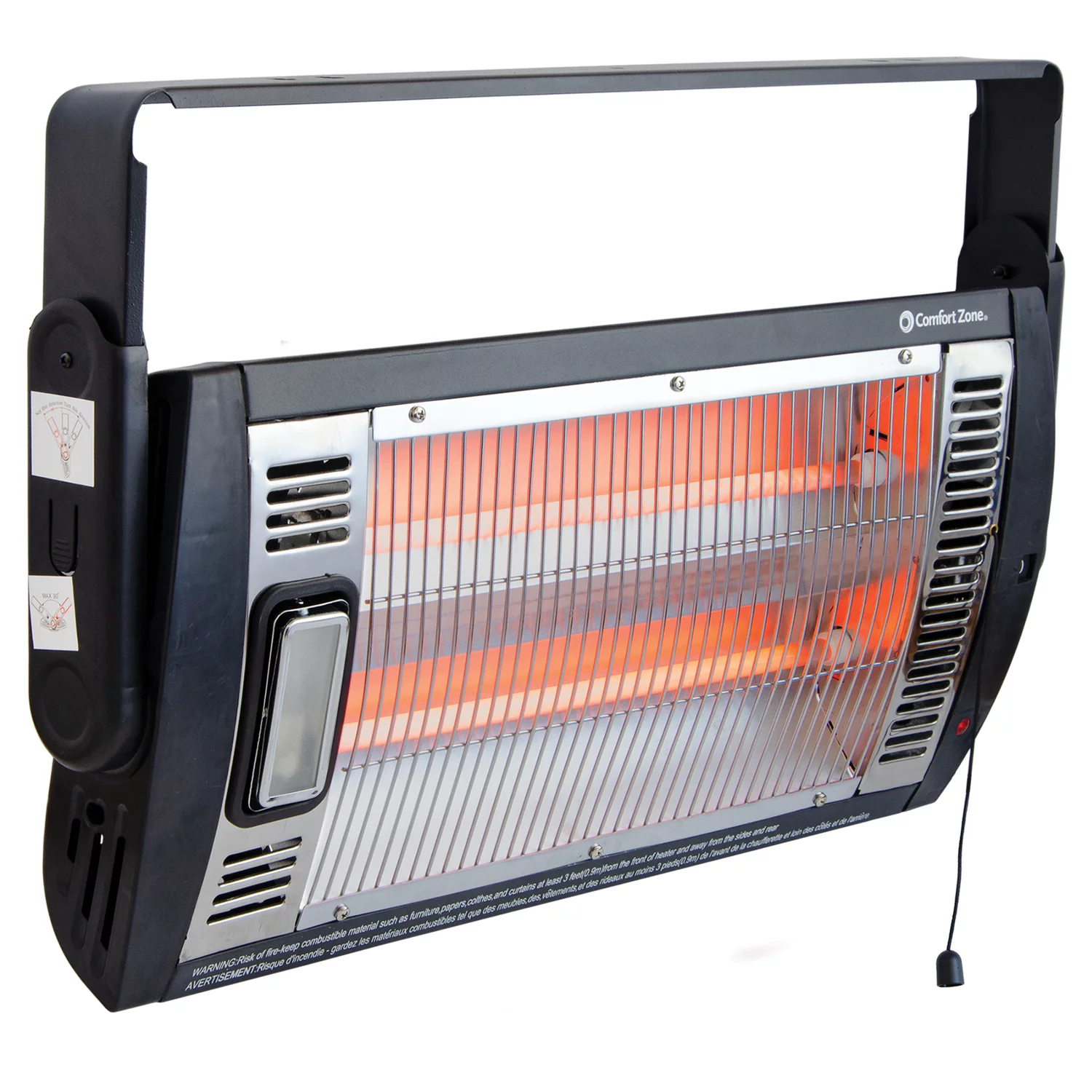 Comfort Zone 1.500-Watt Ceiling-Mount Infrared Radiant Quartz Electric Heater