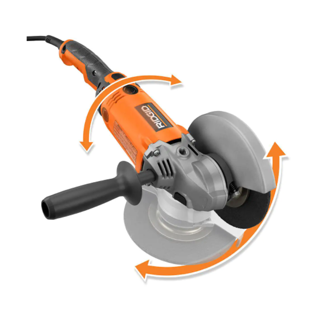 Ridgid 15 Amp Corded 7 in. Twist Handle Angle Grinder