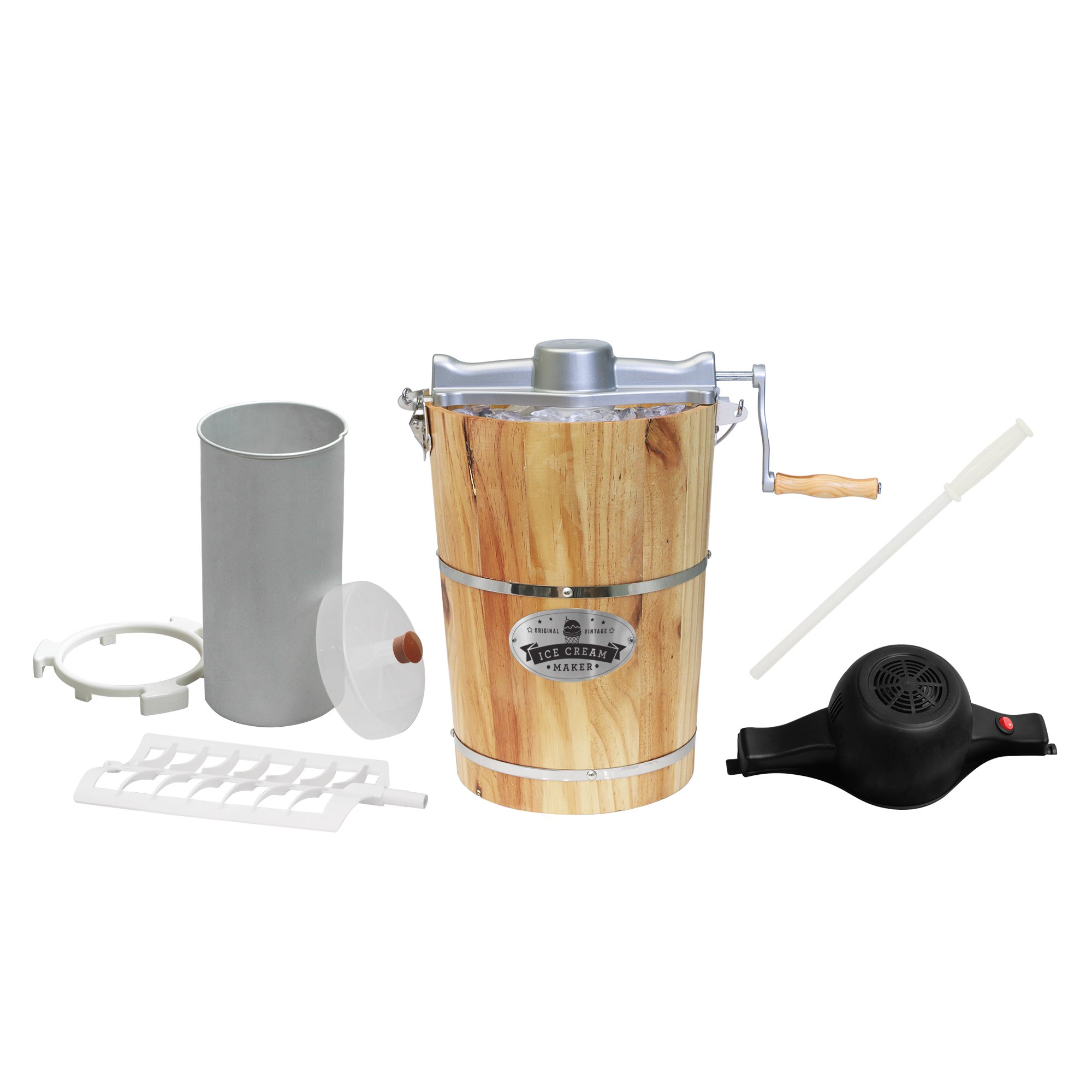 Maxi-Matic Elite Gourmet 6-Quart Old Fashined Ice Cream Freezer