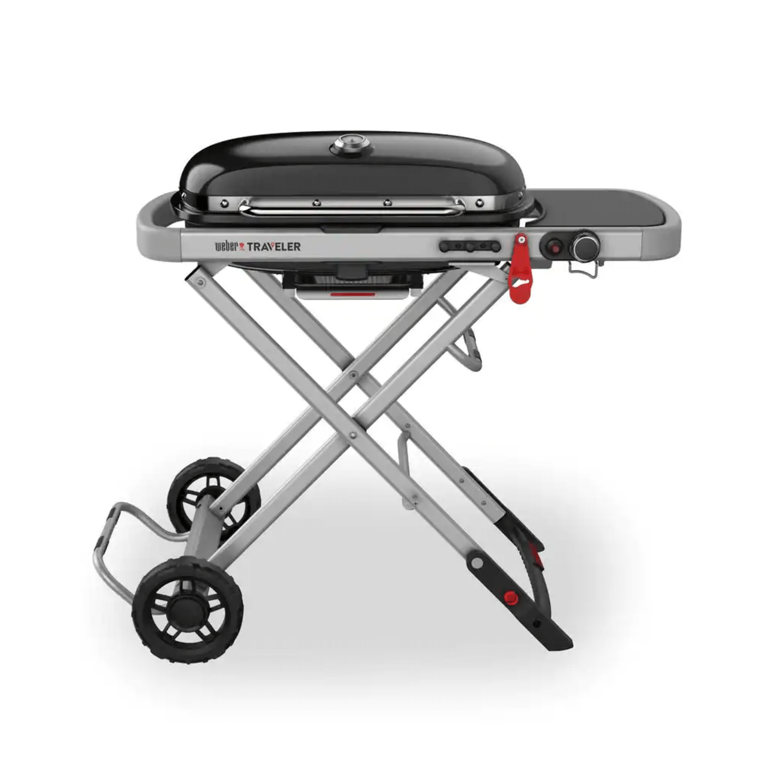 The Weber Traveler Portable Gas Grill. Black