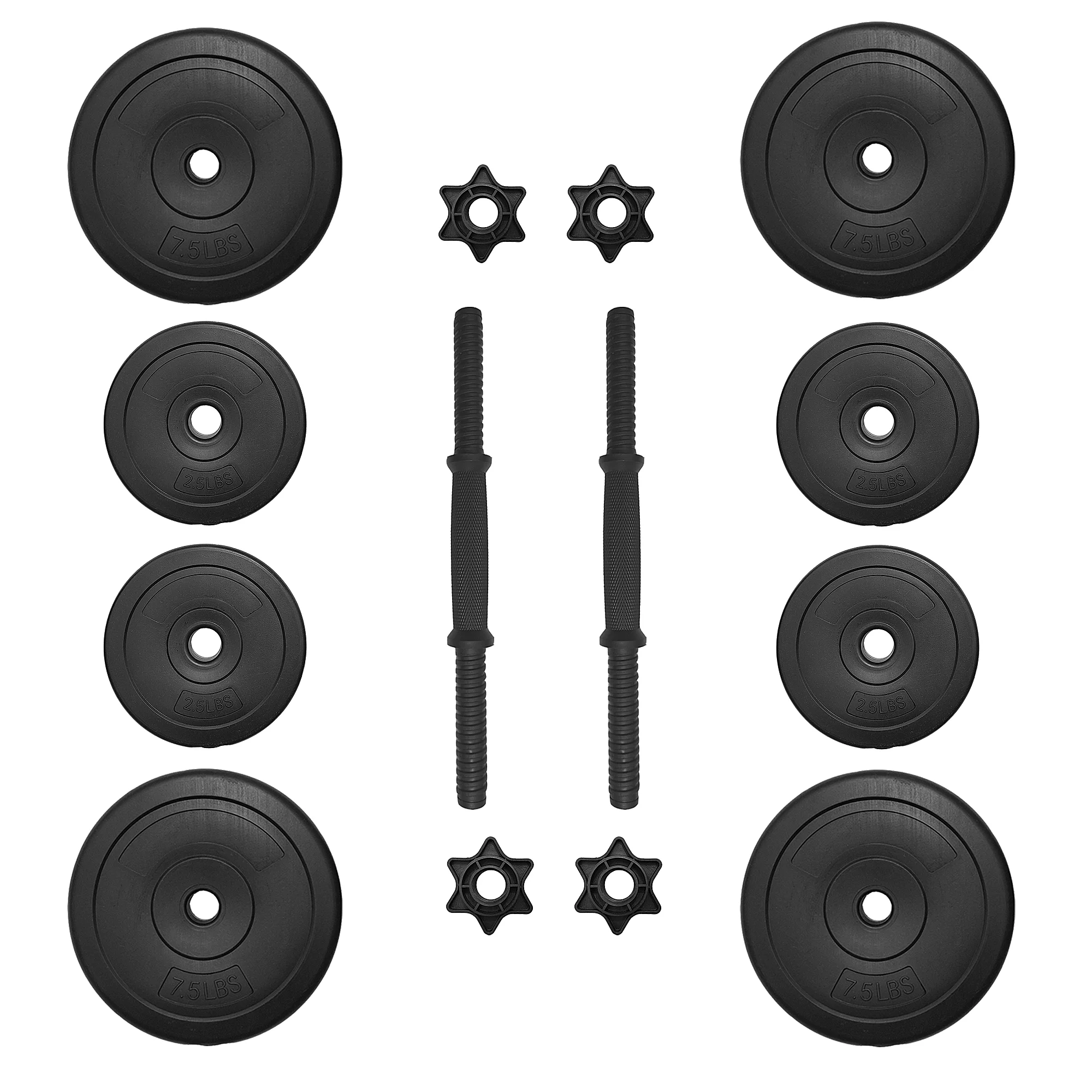 BalanceFrom Vinyl Dumbbell Set. 40 Lbs. (20 Lbs. Pair). Black
