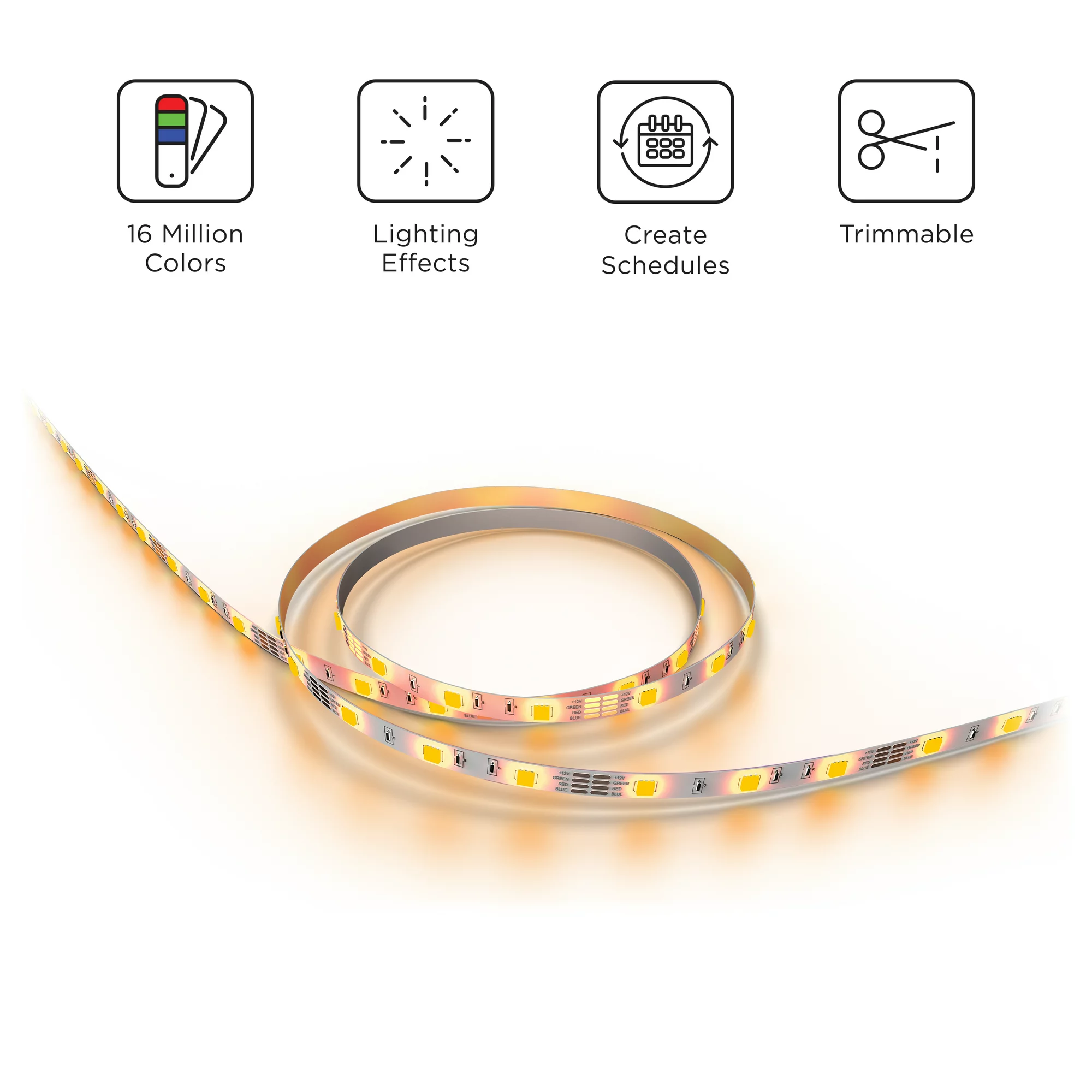 Roku Smart Home Smart Light Strip SE 32.8Ft with 16 Million Color Options. White Light Option. and Custom Presets