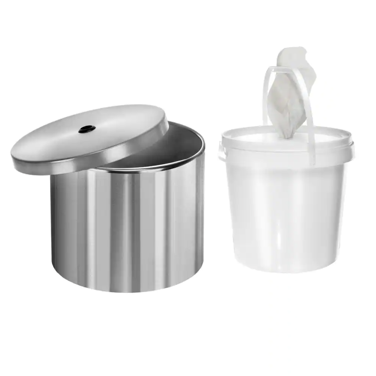 Alpine Industries Stainless Steel Wall Mount Disinfectant Wet Wipe Dispenser (2-Pack)