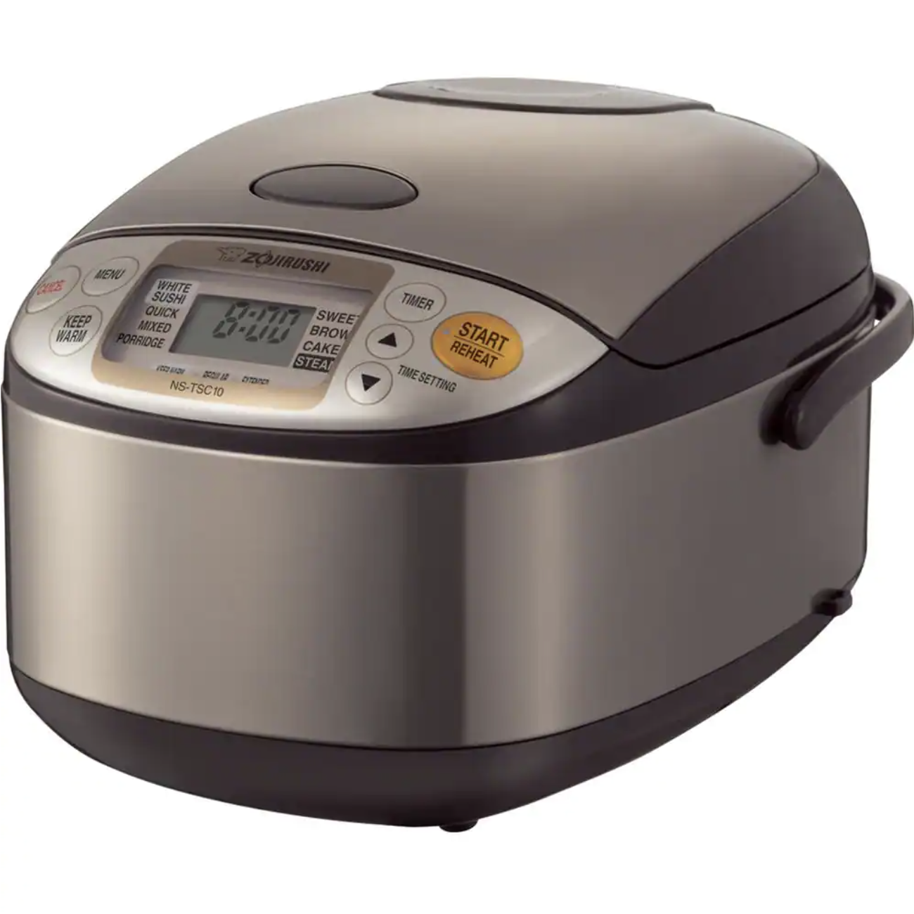 Zojirushi Micom 5-Cup Brown Stainless Rice Cooker With Built-In Timer