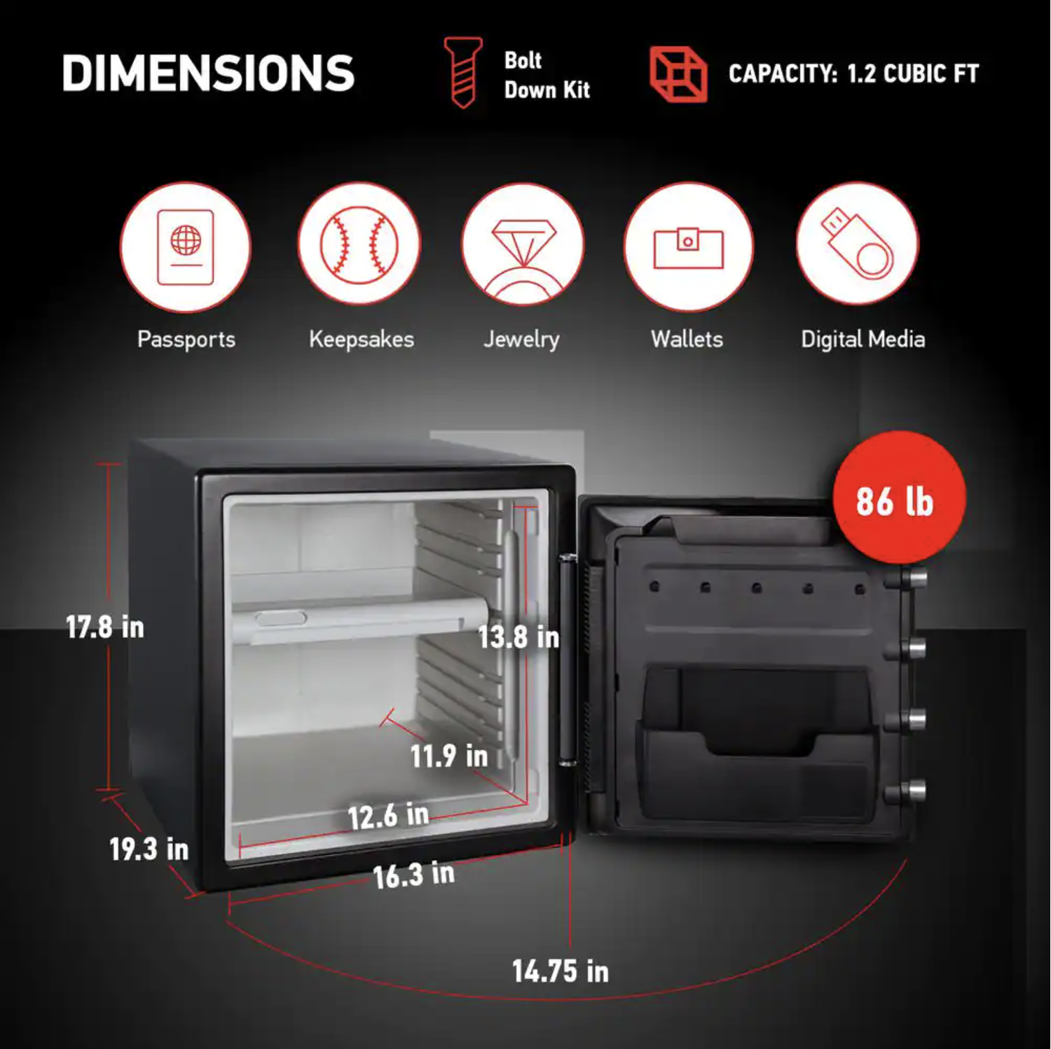 SentrySafe 1.2 cu. ft. Fireproof & Waterproof Safe with Digital Combination Lock