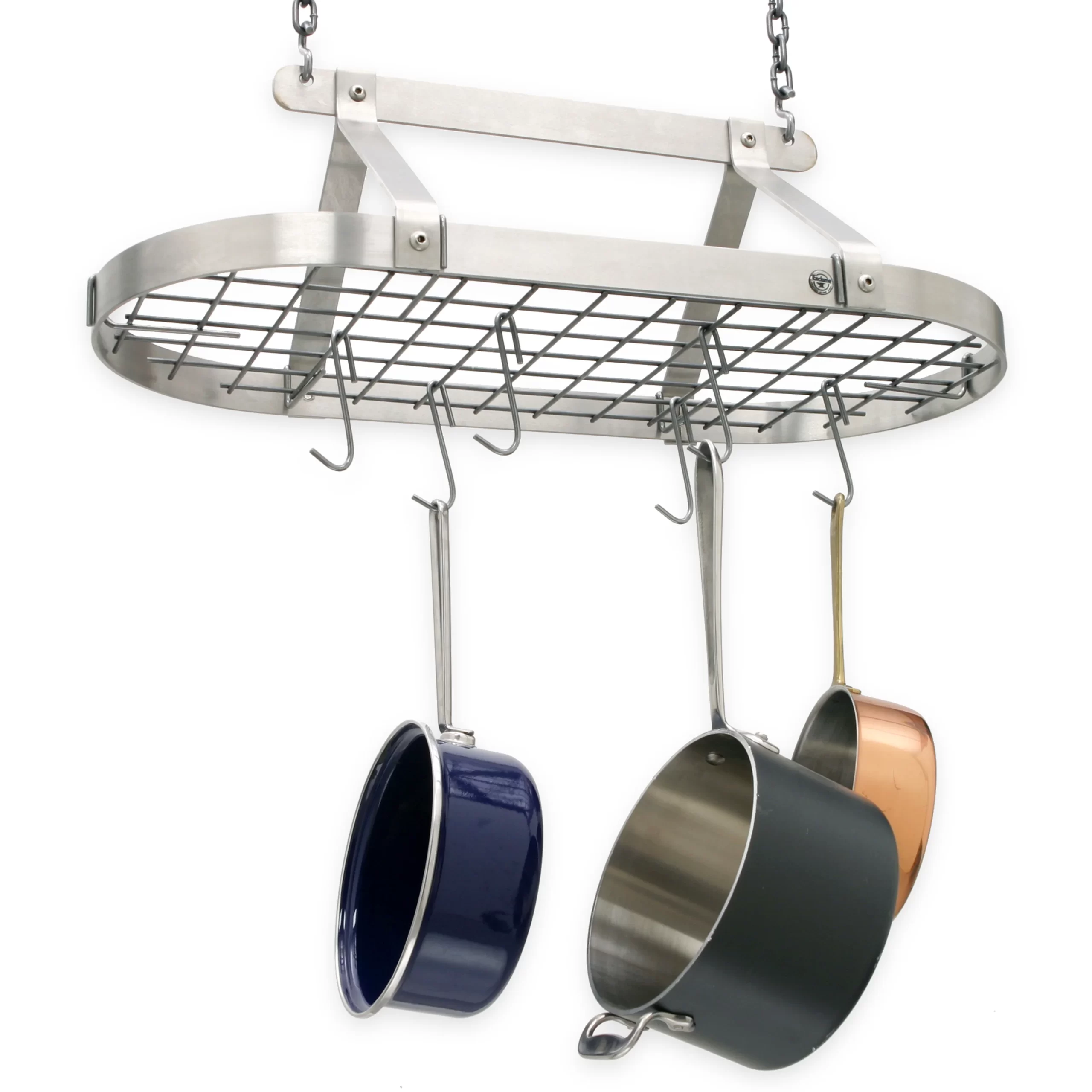 Enclume Stainless Steel Gourmet Oval Hanging Pot Rack
