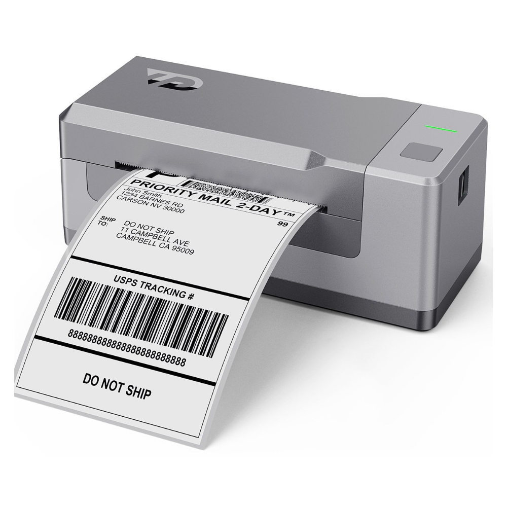 Tordorday Bluetooth Thermal Shipping Label Printer for 4 6 (RH40BT-SG)