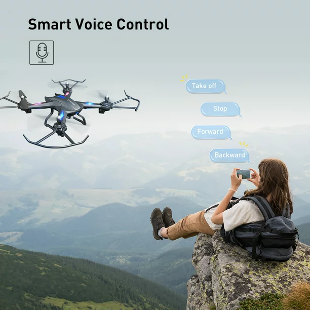 Snaptain S5C WiFi FPV Drone with 720P HD Camera. Voice Control. Gesture Control RC Quadcopter