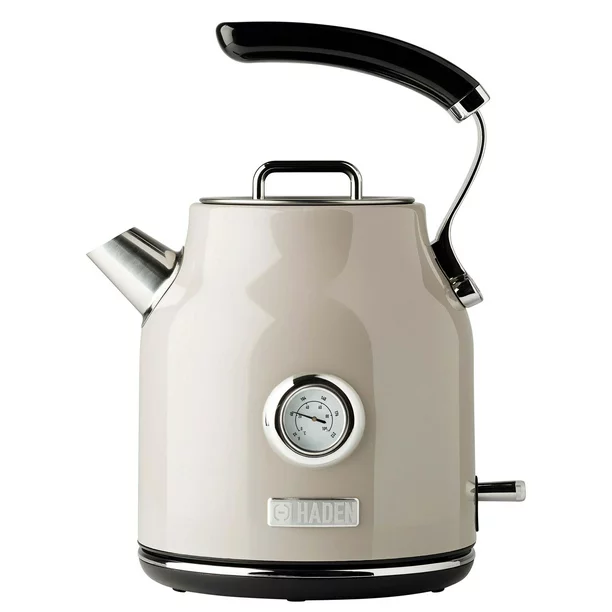 Haden Dorset 1.7 Liter Stainless Steel Electric Kettle With Auto Shut Off. Beige