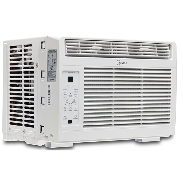 Midea 6.000 BTU 115V Window Air Conditioner With Comfort Sense Remote. White. MAW06R1WWT