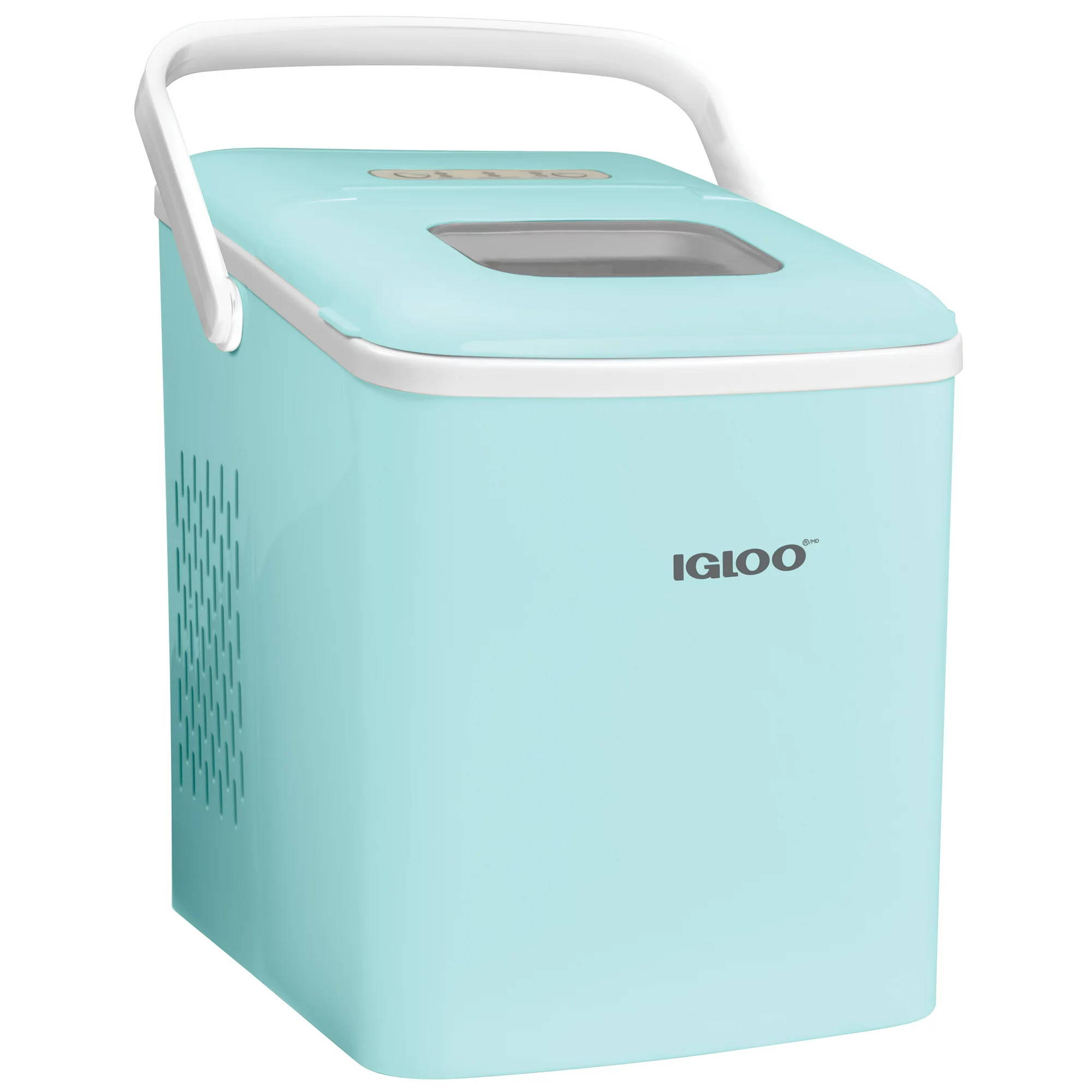 Igloo 26-Pound Automatic Self-Cleaning Portable Countertop Ice Maker Machine with Handle. Aqua