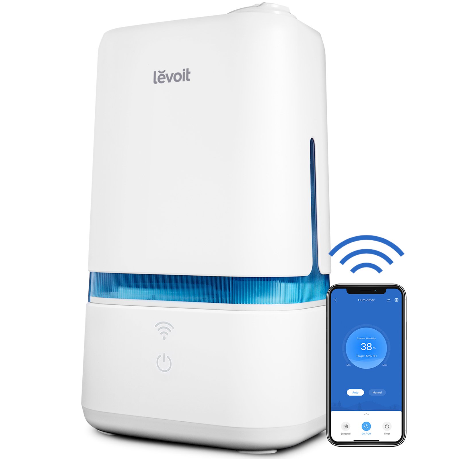 Levoit Smart Ultrasonic Humidifier Classic 200S-RBL for Room. 4L for Bedroom. Cool Mist Vaporizer