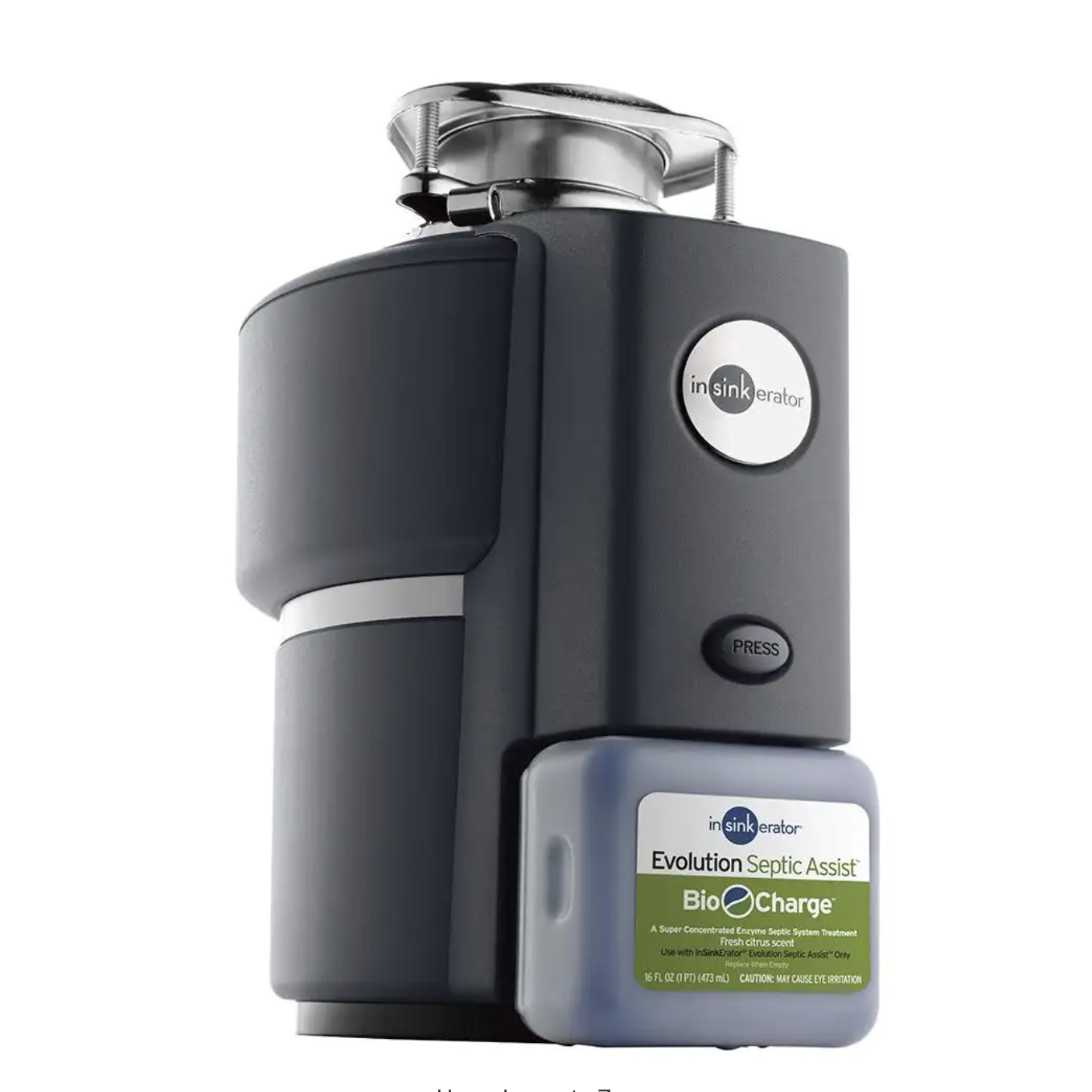 InSinkErator Evolution Septic Assist Quiet Series 3/4 HP Continuous Feed Garbage Disposal with 1-Pack Bio-Charge Cartridge