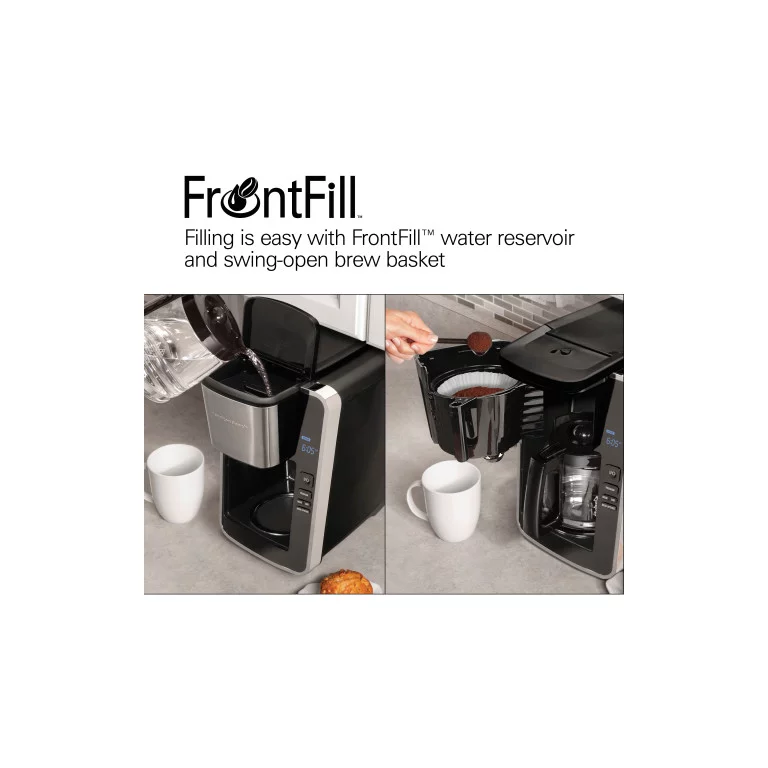Hamilton Beach Front Fill Deluxe 12 Cup Programmable Coffee Maker. 46321