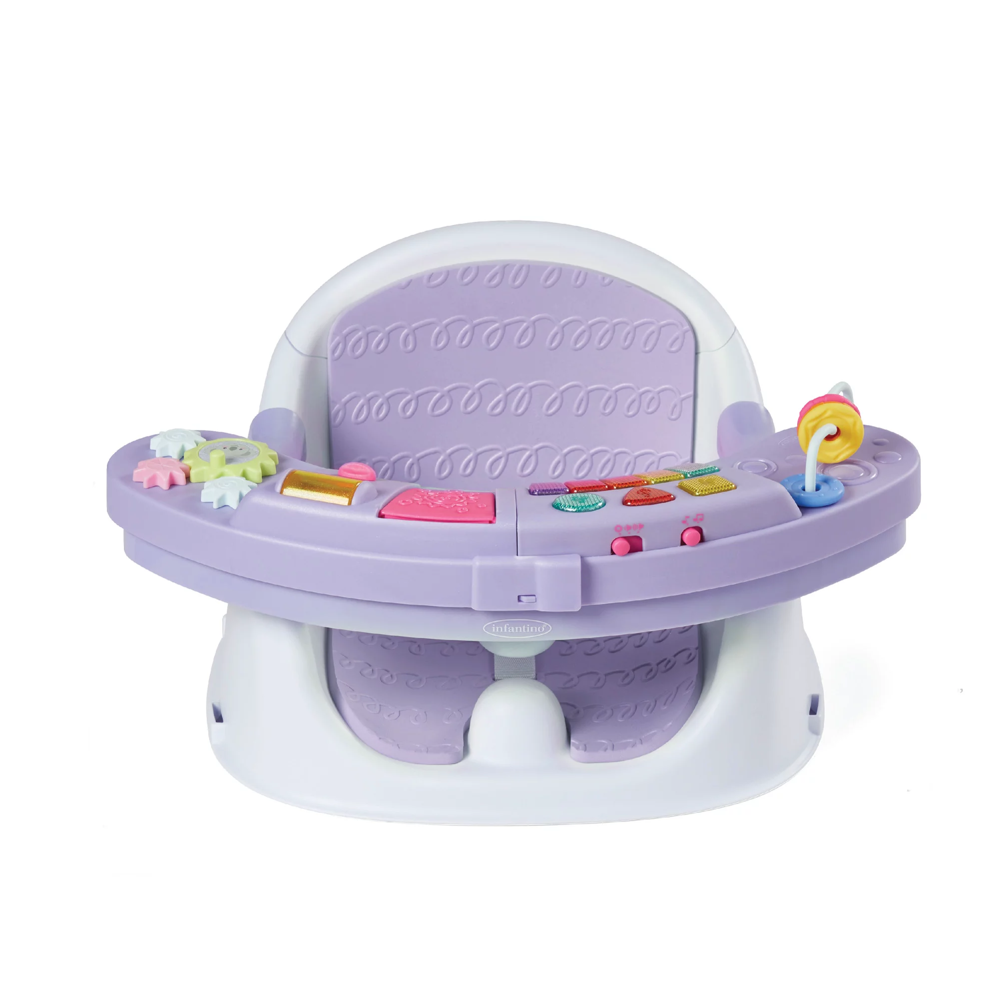Infantino Music & Lights 3-in-1 Discovery Seat and Booster for Babies and Toddlers. Lavender