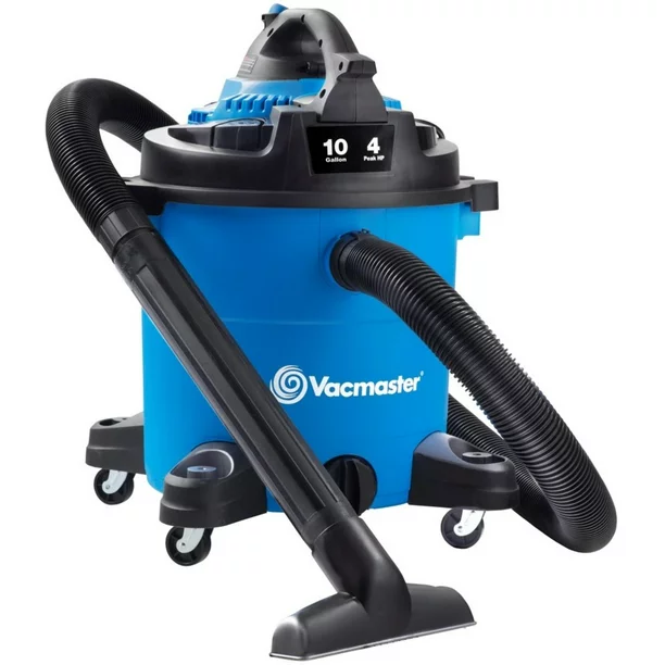 Vacmaster 10-Gallon 4 Peak Hp Wet/dry Vacuum With Detachable Blower. Blue