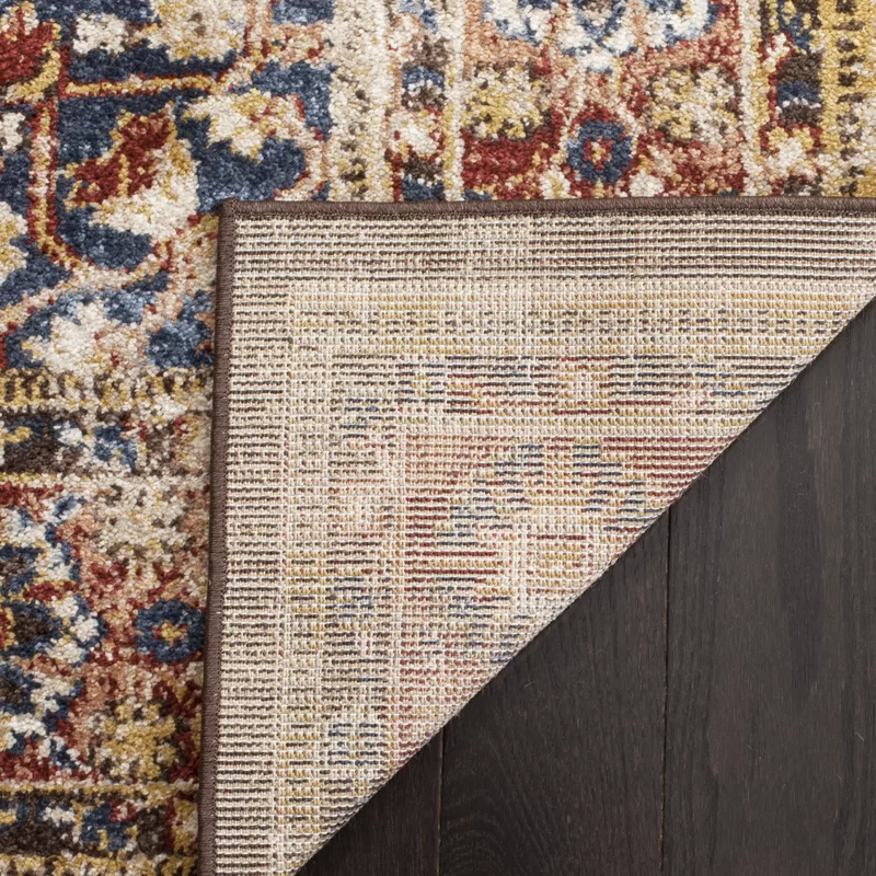 Charlton Home Broomhedge Machine Woven / Power Loomed Performance Brown/Rust Rug. Square 10′