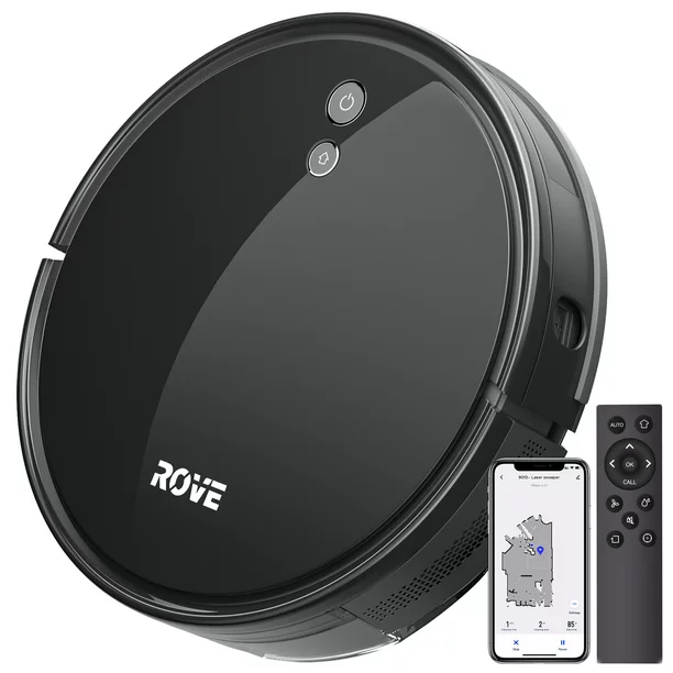 Rove Robot Vacuum Cleaner. 2000 Pa Strong Suction & 2600mAh Battery Life Robotic Sweeper