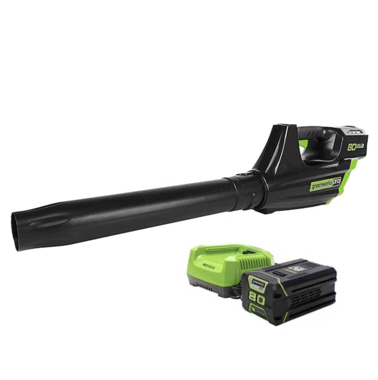 Greenworks 80-volt Max 500-CFM 125-MPH Battery Handheld Leaf Blower
