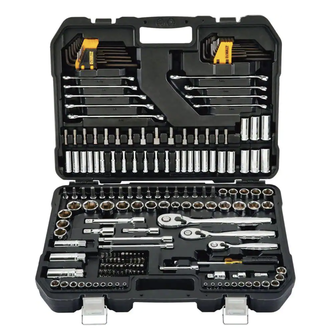 Dewalt 1/4 in.. 3/8 in.. and 1/2 in. Drive Polished Chrome Mechanics Tool Set (200-Piece)
