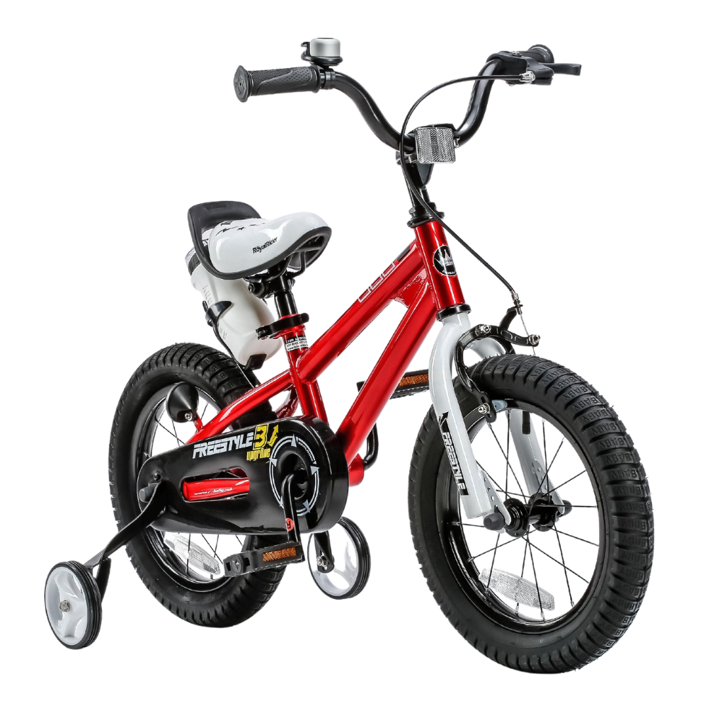 Royalbaby Freestyle 16 In. Red Kids Bike with Training Wheels and Kickstand