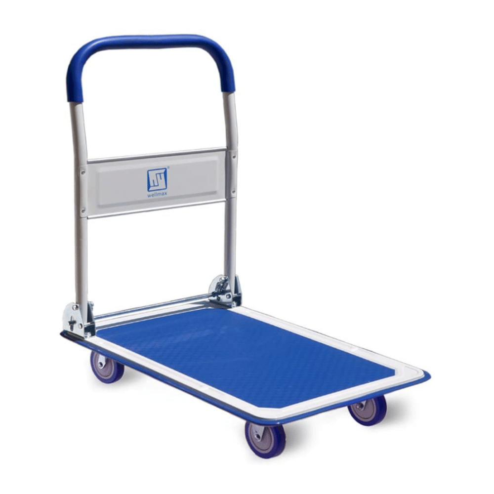 Wellmax Push Cart Dolly. Moving Platform Hand Truck With 360 Degree Swivel Wheels