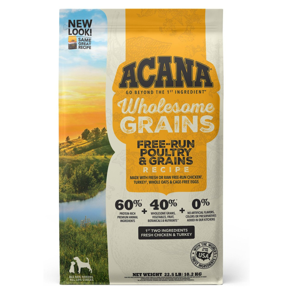 Acana Free-Run Poultry Recipe + Wholesome Grains. 22.5-lb bag